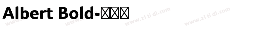 Albert Bold字体转换